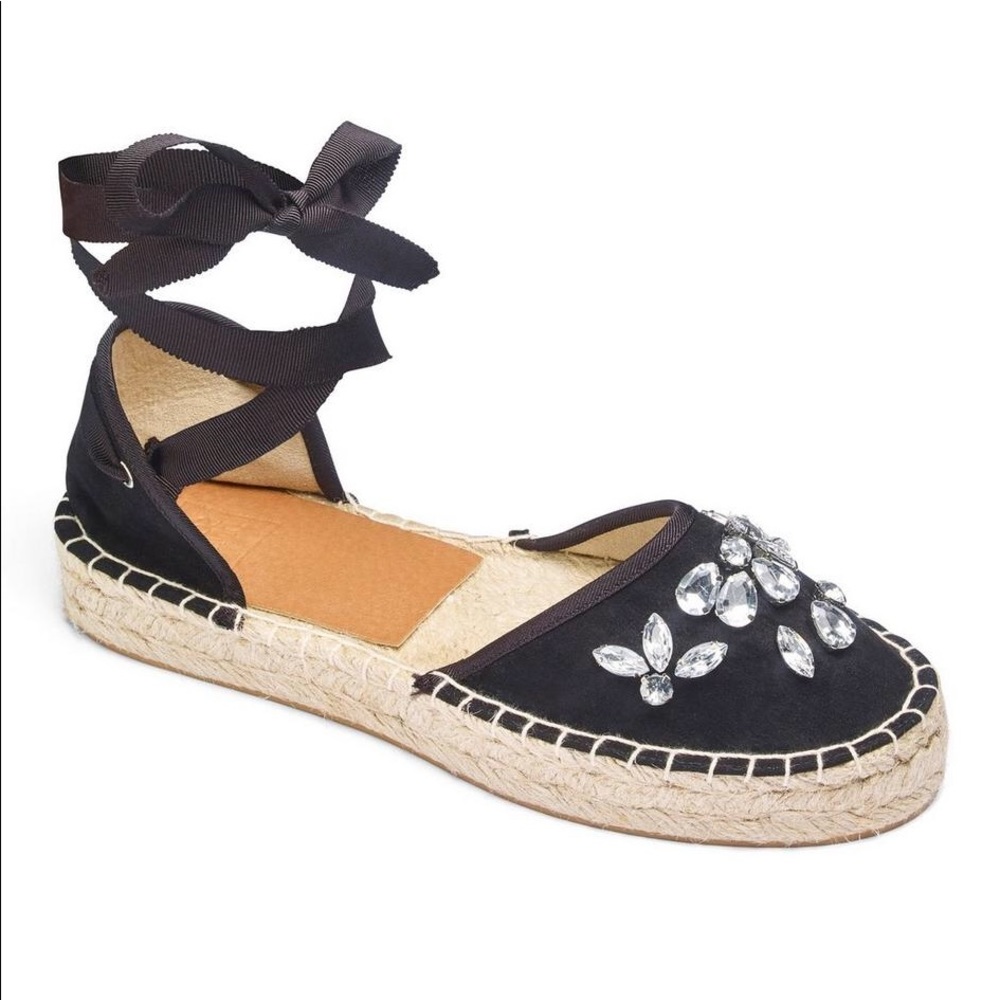 Sole Diva Jeweled Wrap Espadrille